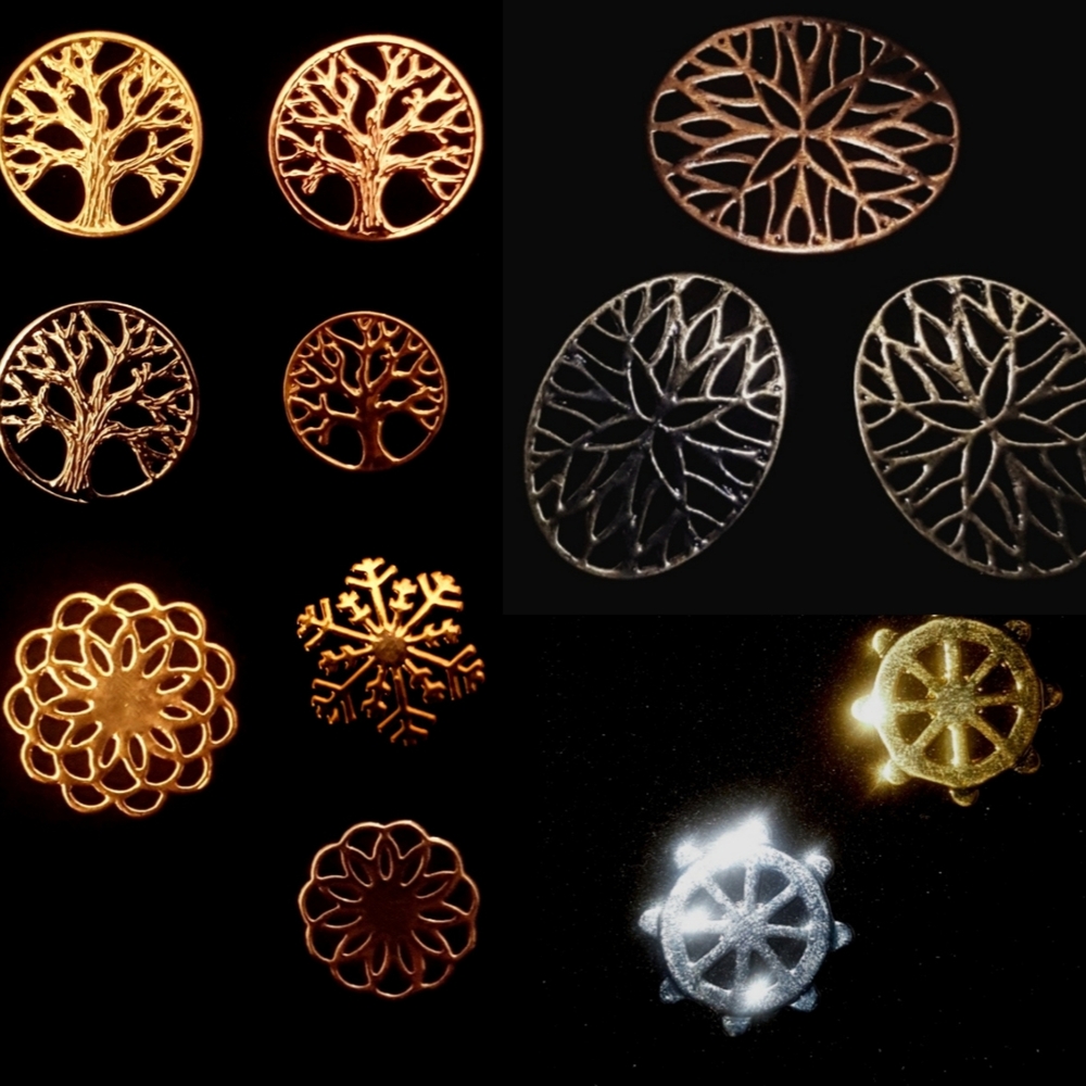 [SOUTH HILL] Locket Backgrounds - Tree Of Life Snowflake Geometric Ships Wheel